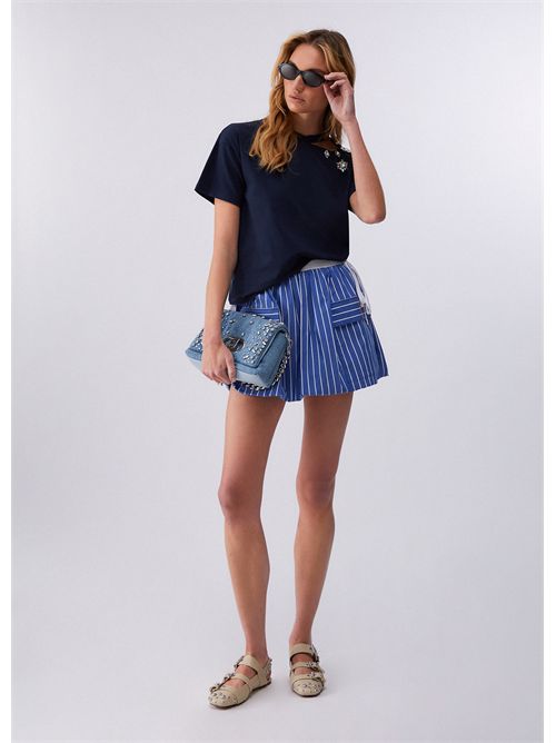 T-shirt woman blue LIU JO | CA6160JS088/P9583